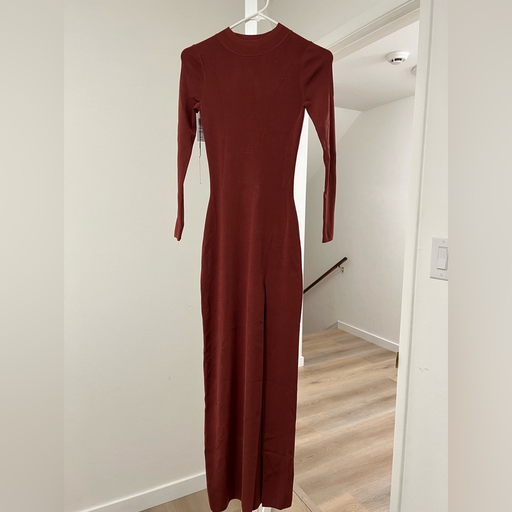 Aritzia Mockneck Slit Dress